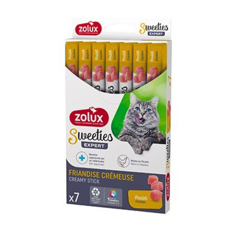 Pochoutka kočka SWEETIES kuře 7ks Zolux