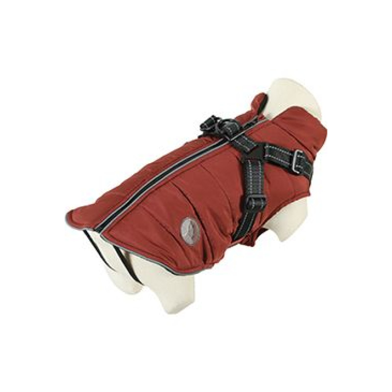 Obleček bunda pro psy S POSTROJEM terakota 45cm Zolux