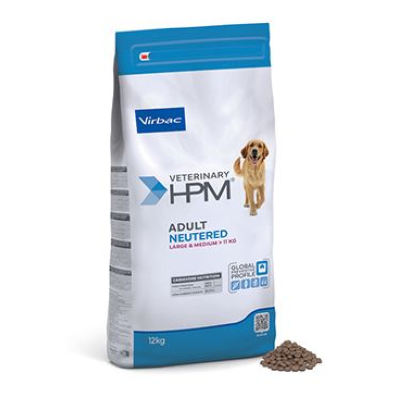 VET HPM Adult Dog Neutered Large & Medium 12kg NEW
