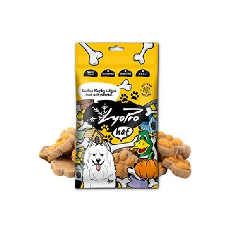 Lyopro DOG poch. mrazem sušené Kachní tlapky s dýní50g