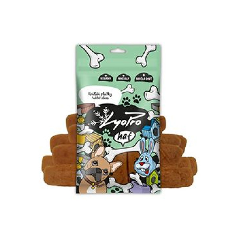 Lyopro DOG poch. sušené Králičí plátky 70g