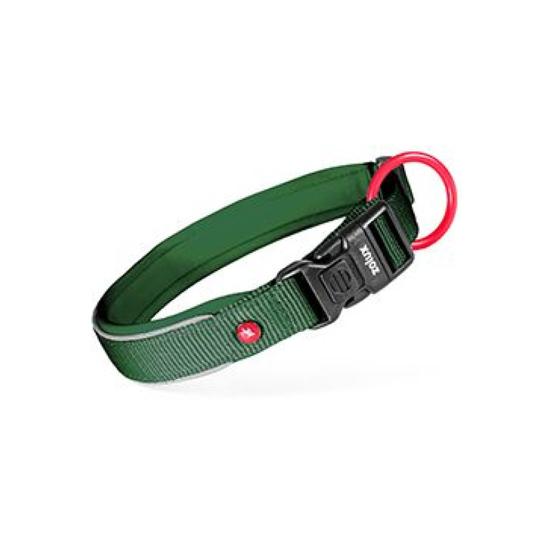 Obojek pes PREMIUM nylon 25mm/50-55cm tm.zelená Zolux