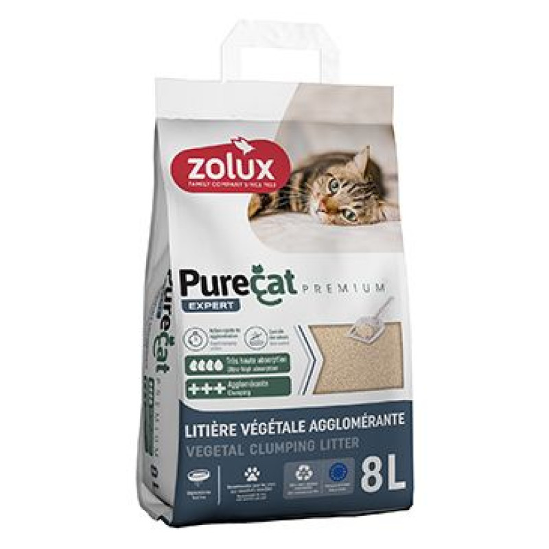 Podestýlka PURECAT rostlinná hrudkující 8l