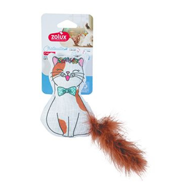 Hračka kočka CHATOUILLE Kočka s věnečkem Zolux