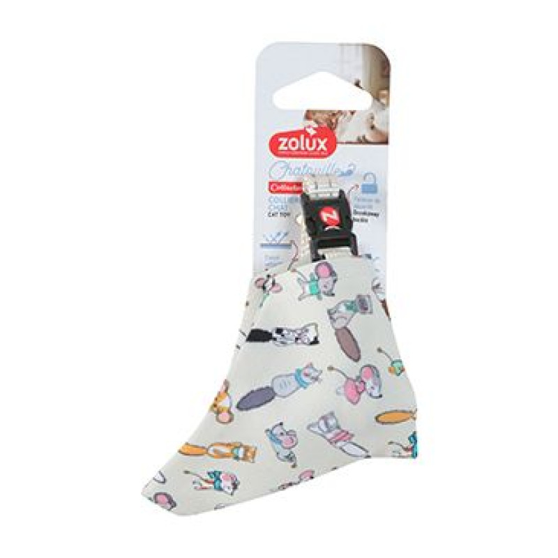 Obojek kočka CHATOUILLE se šátkem Zolux