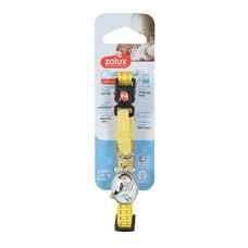 Obojek kočka CHATOUILLE s přívěskem žlutá Zolux