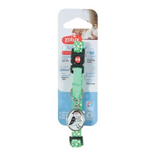 Obojek kočka CHATOUILLE s přívěskem zelená Zolux