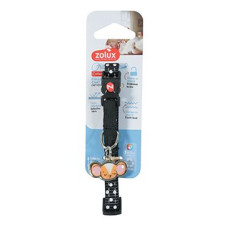 Obojek kočka CHATOUILLE s přívěskem černá Zolux