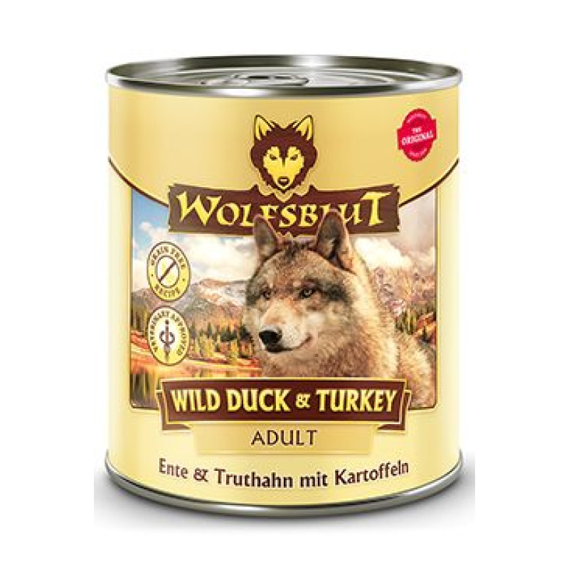 Wolfsblut Dog Adult Wild Duck&Turkey konz. 800g