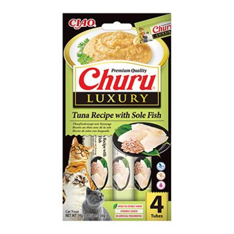 Churu Cat Luxury Tuna Recipe with Sole Fish 4x14g