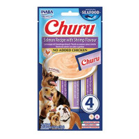 Churu Dog Fish Salmon Recipe with Shrimp Flavour 4x14g