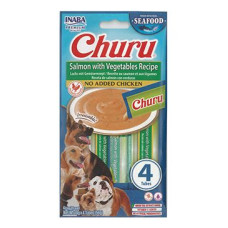 Churu Dog Fish Salmon Recipe with Vegetables 4x14g