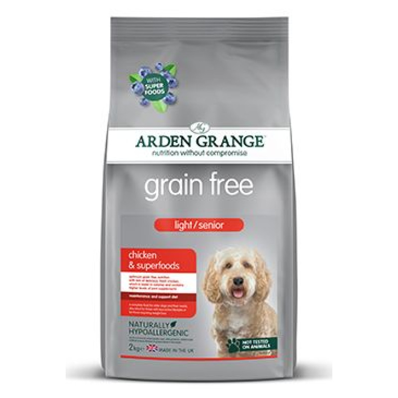 Arden Grange Dog GF Light/Senior Chick&Superfoods 2kg