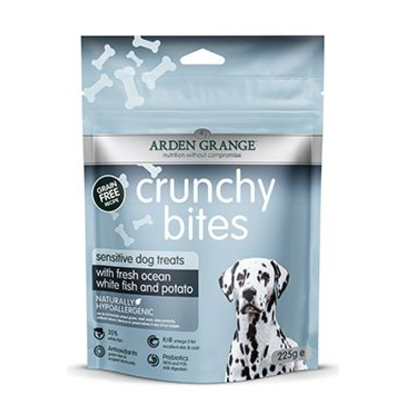 Arden Grange Crunchy Bites GF Sen.Oc.Wh.Fish&Pot.225g
