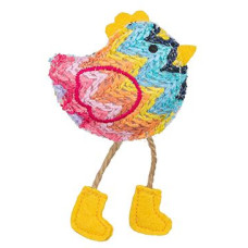 Hračka kočka Kuřátko s catnipem, polyester 11cm TR