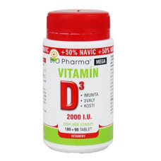 Vitamín D3 Mega 2000IU 180+90tbl Bio Pharma