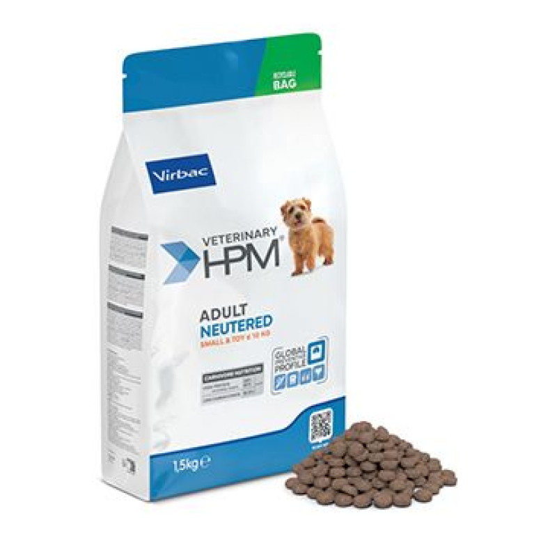 VET HPM Adult Neutered Dog Small & Toy 1,5kg NEW