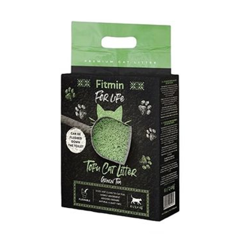 Podestýlka Fitmin For Life cat Tofu Zelený čaj2,4kg/6l