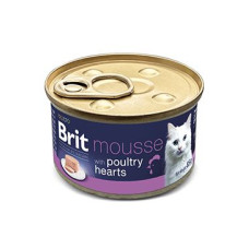 Brit Premium Cat by Nature Mousse Poultry hearts 85g