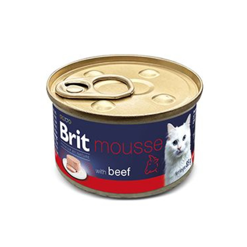 Brit Premium Cat by Nature Mousse Beef 85g