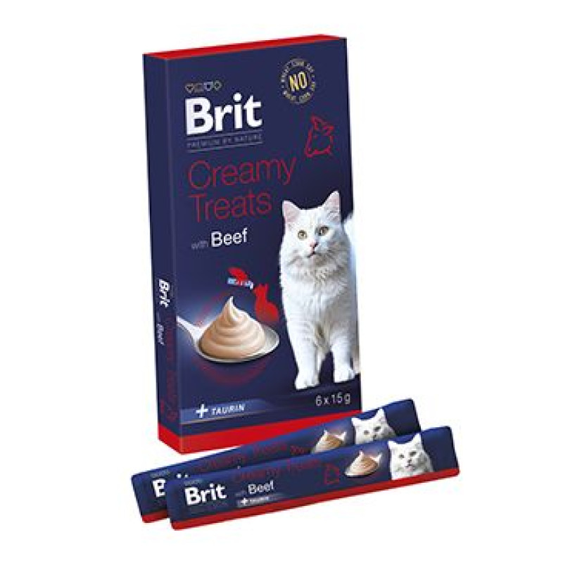 Brit Premium Cat by Nature Creamy Treats Beef 6x15g