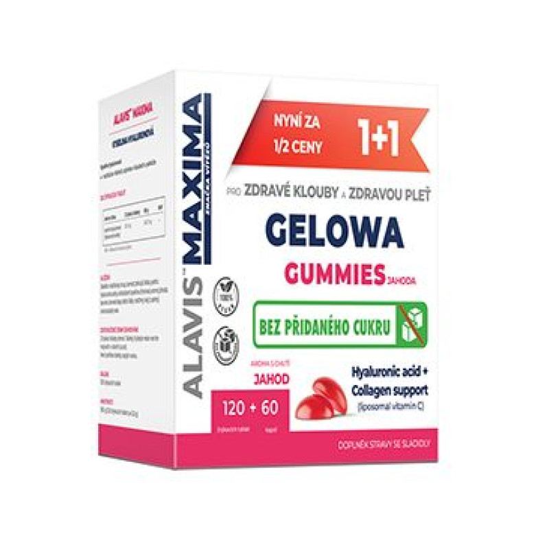 Alavis MAXIMA Gelowa Gummies jahoda 120tbl+60cps