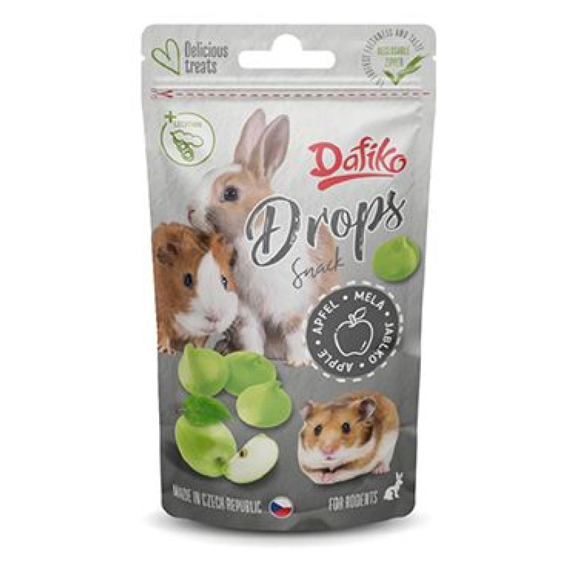 Dafiko drops pro hlodavce jablko 75g
