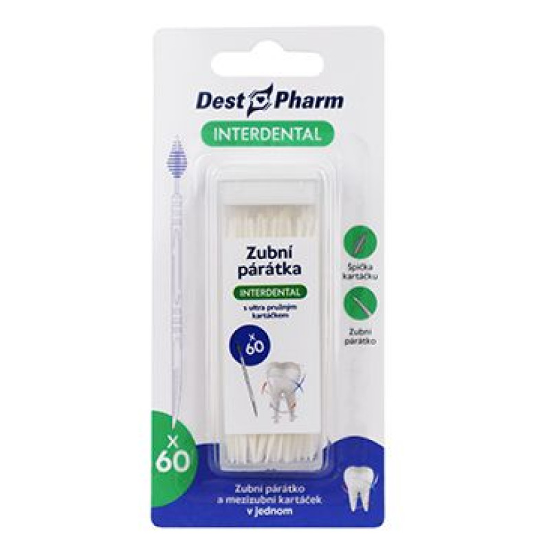 Zubní párátka s mezizub. kartáčkem Destpharm 60ks