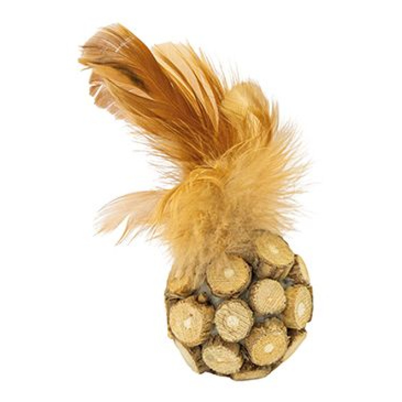 Hračka kočka Míček MATATABI s peřím 5cm HipHop