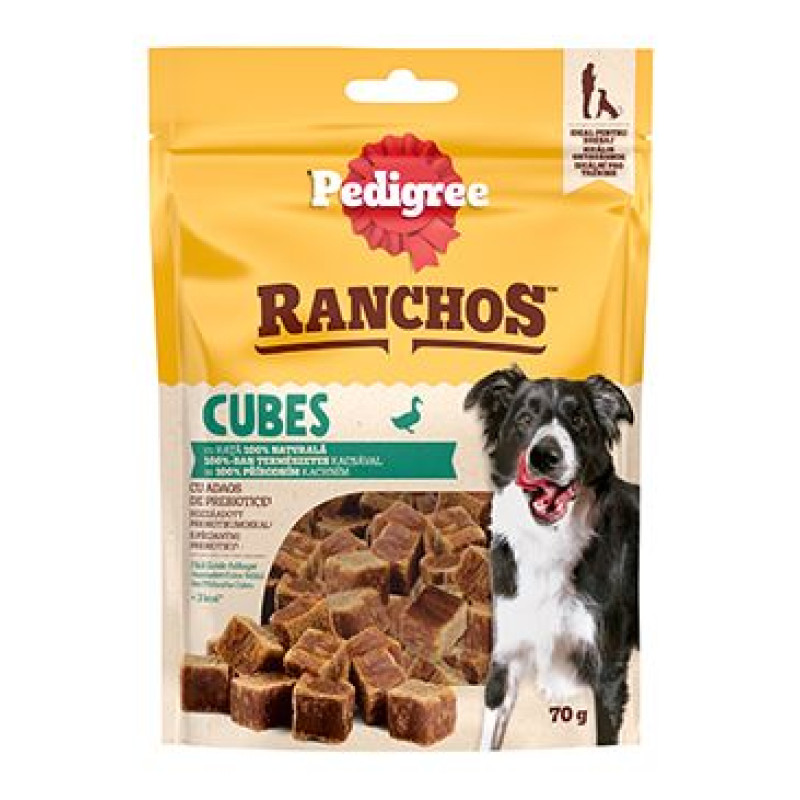 Pedigree poch.Ranchos Cubes kachní 70g