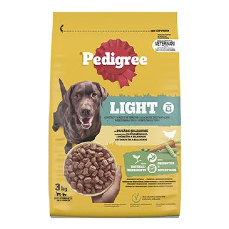 Pedigree Dry Adult M/L Light drůbeží se zeleninou 3kg