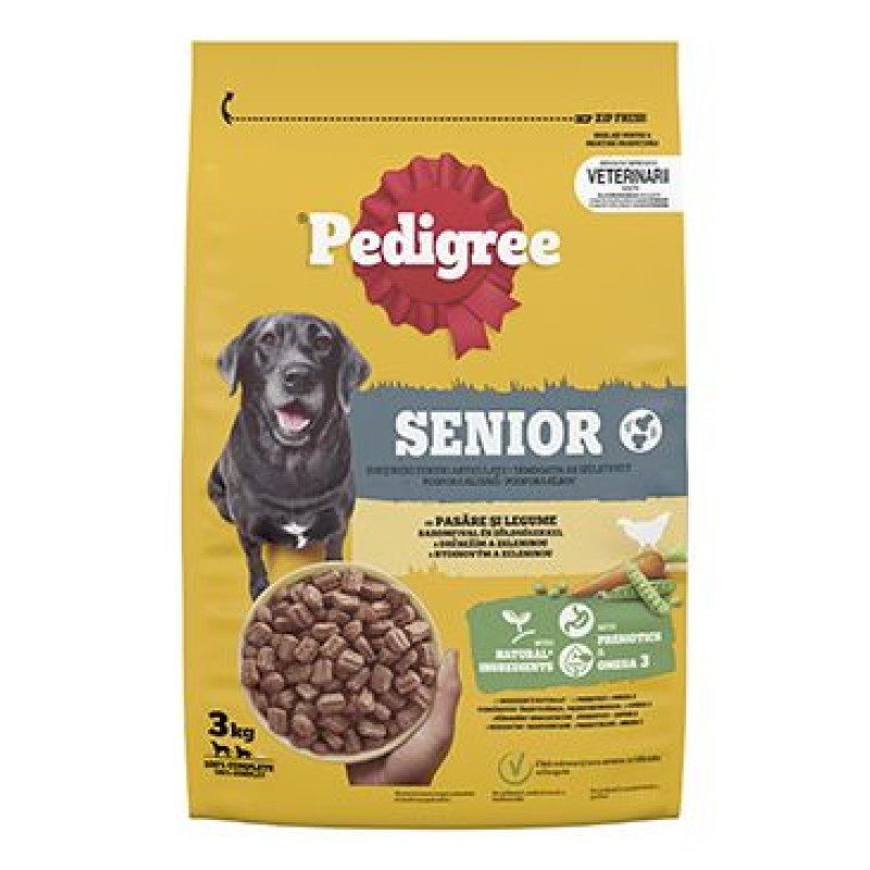 Pedigree Dry Senior drůbeží se zeleninou 3kg