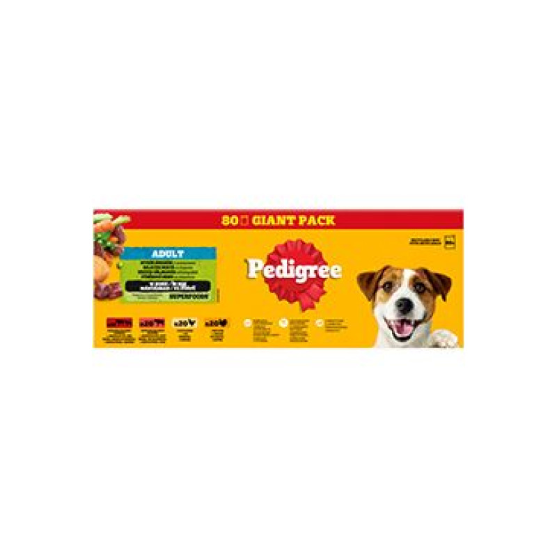 Pedigree kapsa Adult mixovaný výběr ve šťávě 80x100g