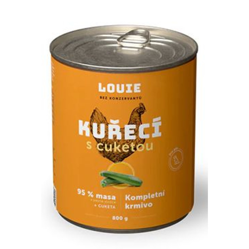 Louie Dog konz. Kuřecí s cuketou 800g