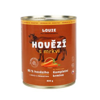 Louie Dog konz. Hovězí s mrkví a prebiotiky 800g