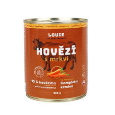 Louie Dog konz. Hovězí s mrkví a prebiotiky 800g