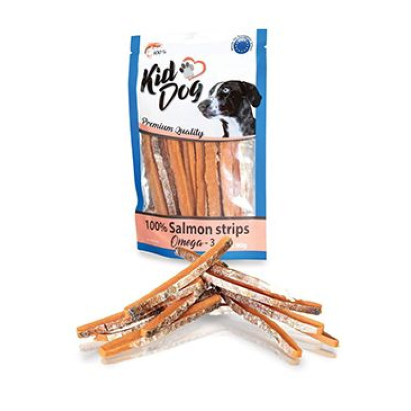 Pochoutka KIDDOG losos v proužku 80g