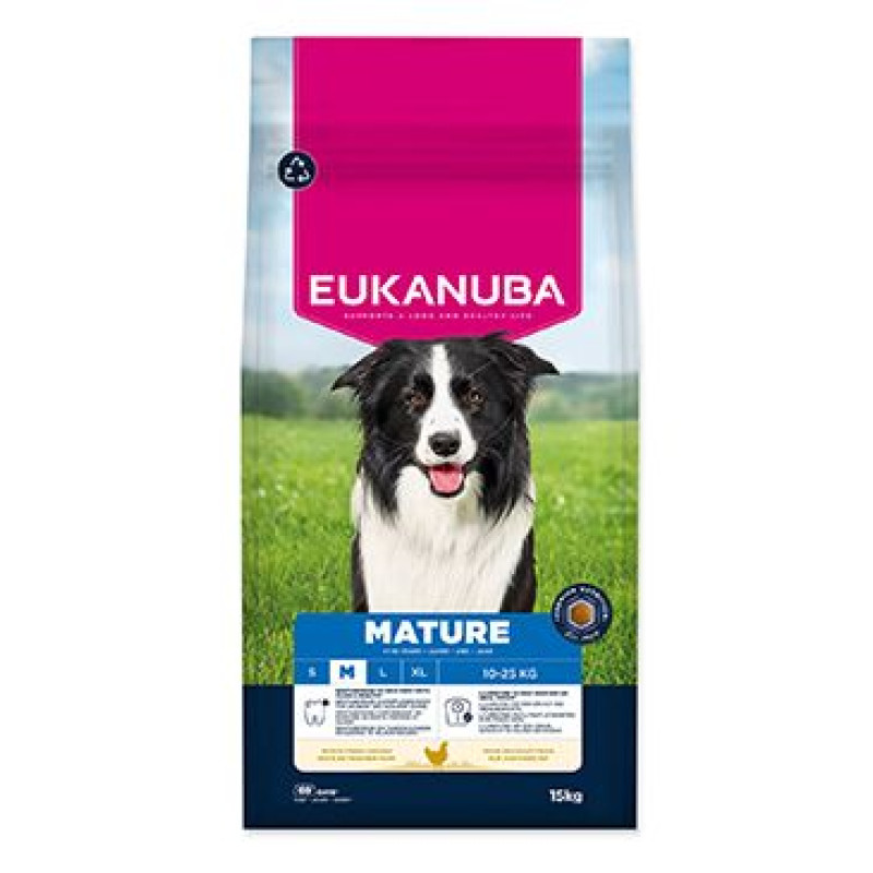 Eukanuba Dog Mature Medium rich in fresh Chicken 15kg