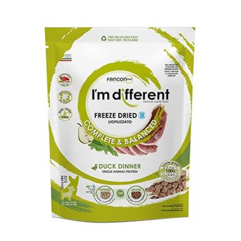 I´M DIFFERENT krmivo mrazem suš. Raw Duck Dinner 156g