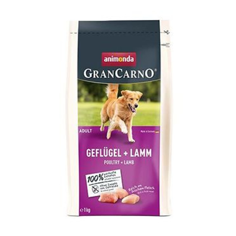 Animonda pes GRANCARNO DryFood Adult drůb/jehněčí 1kg