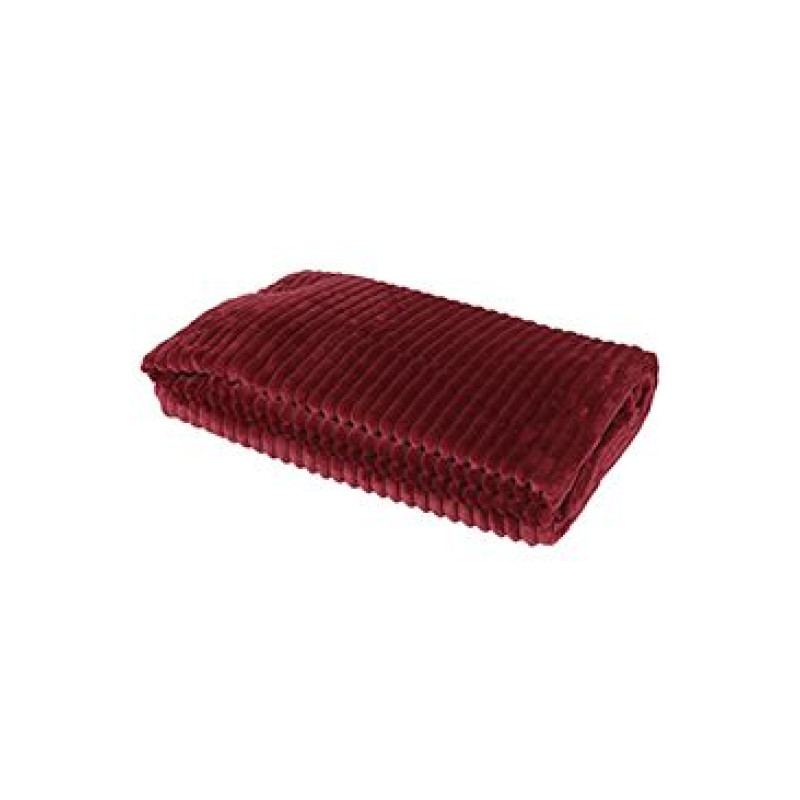 Deka dvouvrstvá STRIPE vínová 200x155cm 1ks