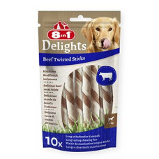 Pochoutka 8in1 Delights Beef Twisted Sticks 10ks