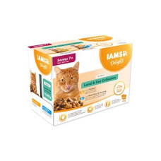 Iams Cat Senior Delights kapsa Land&Sea in gravy12x85g