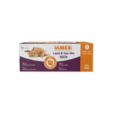 Iams Cat Adult Delights kapsa Land&Sea in jelly 72x85g