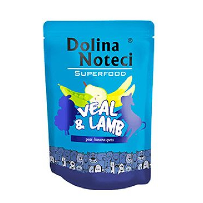 Dolina Noteci Dog kapsa SUPERFOOD telecí/jehně 300g