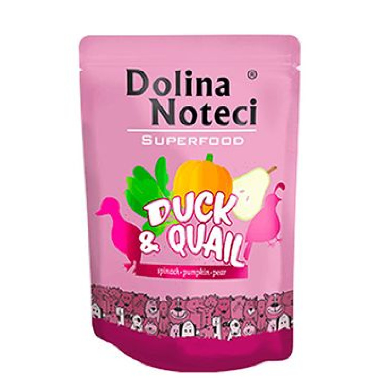 Dolina Noteci Dog kapsa SUPERFOOD kachna/křepelka 300g