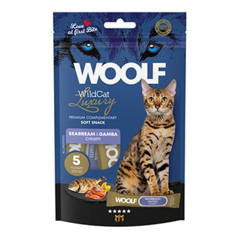 WOOLF WildCat Cream Luxury Seabream&Gamba 5x14g