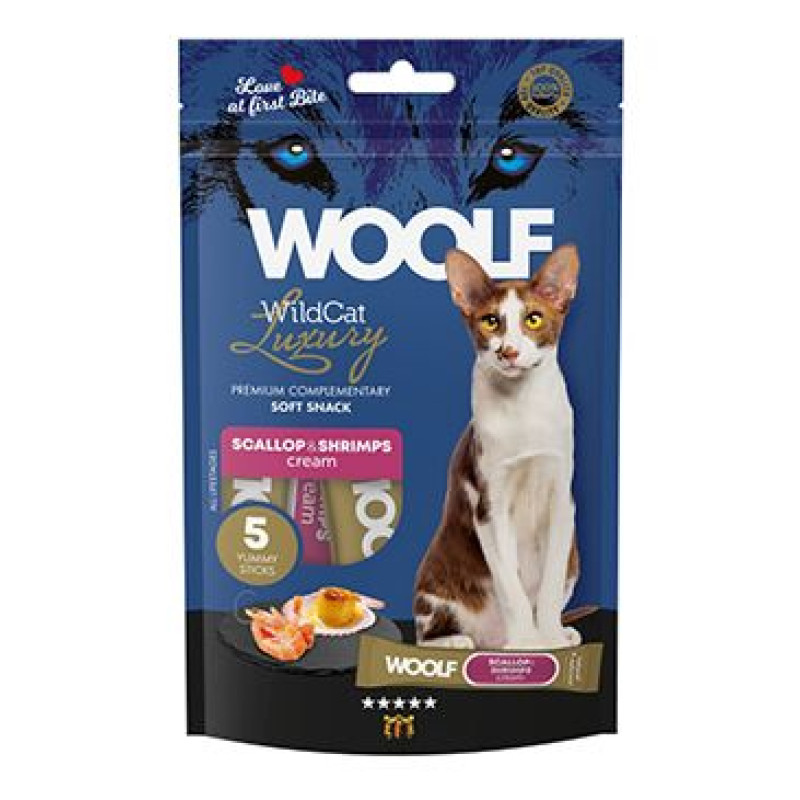 WOOLF WildCat Cream Luxury Scallop&Shrimps 5x14g