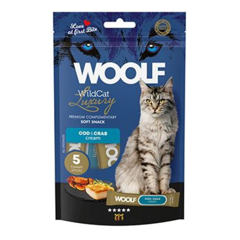WOOLF WildCat Cream Luxury Cod&Crab 5x14g