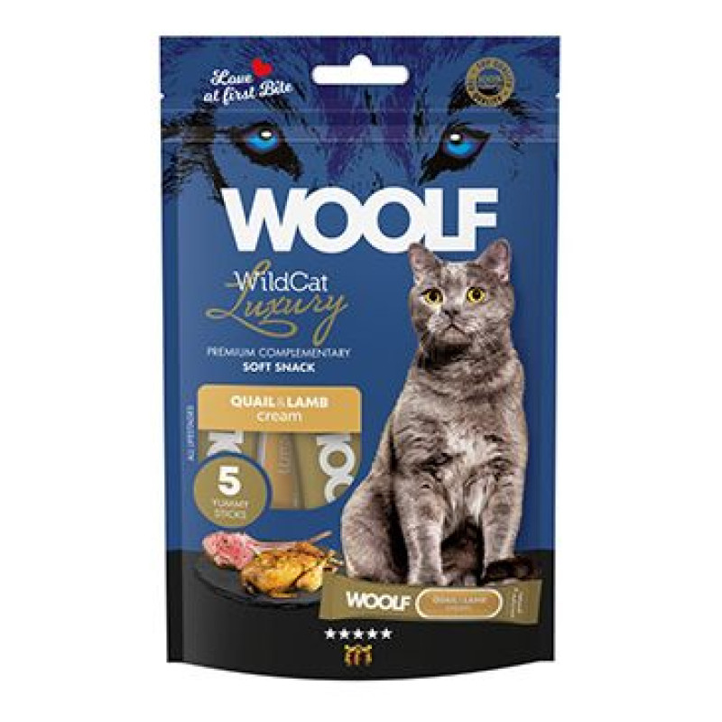 WOOLF WildCat Cream Luxury Quail&Lamb 5x14g